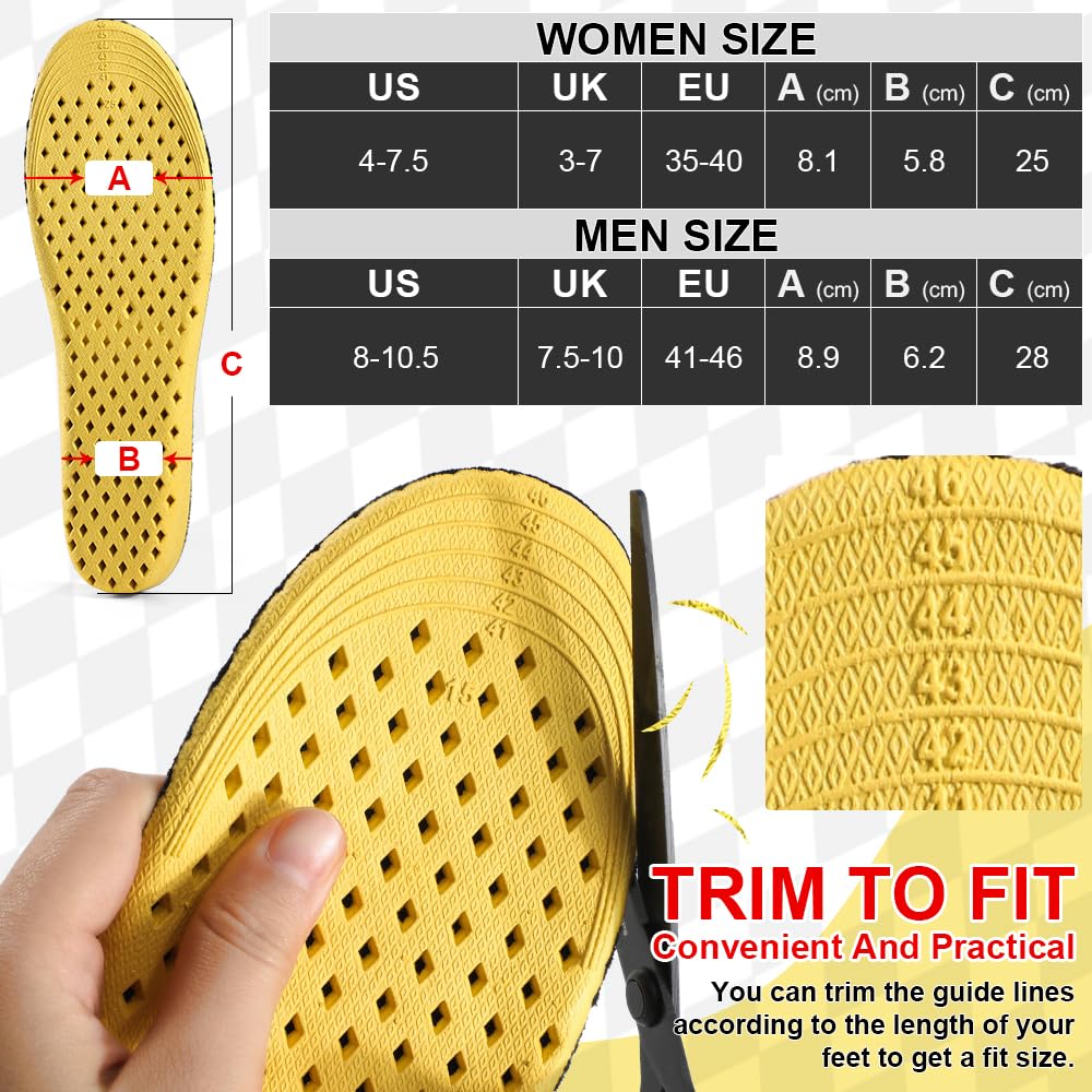 Amazon.com: XINIFOOT Breathable Height Increase Insoles, 1.5cm/2.5